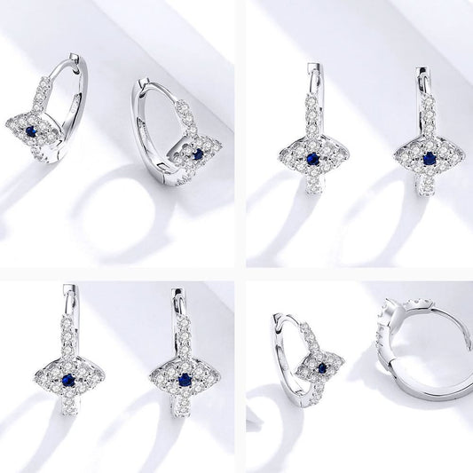 Evil Eye Huggie Earrings - ShopLorca