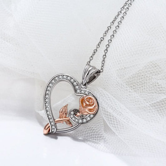 Exclusive Heart Rose Necklace - ShopLorca
