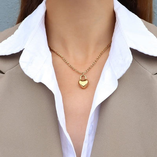 Lustrous Heart Locket Necklace - ShopLorca