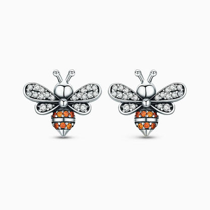 Sparkling Bee Stud Earrings - ShopLorca