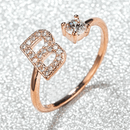 Sparkling Initial Ring - ShopLorca